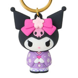 Kuromi Ritsutai Keychain (kimono Ver.) - Sanrio Characters - Authentic Japanese Sanrio Keychain 