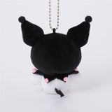 Kuromi Trading Munyugurumi Mascot Plush Collection - Sanrio Characters (1Pcs/Random) - Authentic Japanese KThingS Mascot Plush Keychain 