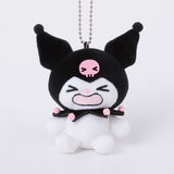 Kuromi Trading Munyugurumi Mascot Plush Collection - Sanrio Characters (1Pcs/Random) - Authentic Japanese KThingS Mascot Plush Keychain 