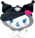 Kuromi x Melodytchi Mascot Plush Keychain - Tamagotchi Uni x Sanrio Characters - Authentic Japanese Bandai Namco Mascot Plush Keychain 