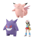 Leaf & Clefable & Gengar Pokémon Scale World Figure Kanto Region - Authentic Japanese Bandai Namco Figure 