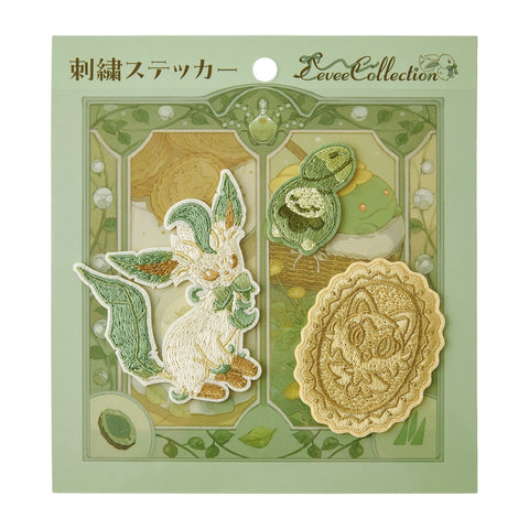 Leafeon Embroidery Sticker Eevee Collection - Authentic Japanese Pokémon Center Sticker 
