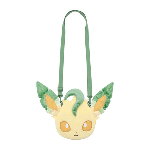 Leafeon Face Pochette Bag Eevee Collection - Authentic Japanese Pokémon Center Pouch Bag 
