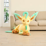 Leafeon Life-size Nesoberi Plush - Authentic Japanese Pokémon Center Plush 