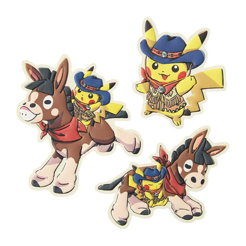 Leather-style Sticker Set Run Run ! Desert - Authentic Japanese Pokémon Center Sticker 