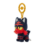 Litten Mascot Plush With Carabiner - Authentic Japanese Pokémon Center Mascot Plush Keychain 