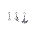 Litwick, Lampent, Chandelure - National Pokédex Metal Charm Keychain #607, #608, #609 - Authentic Japanese Pokémon Center Keychain 