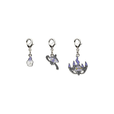 Litwick, Lampent, Chandelure - National Pokédex Metal Charm Keychain #607, #608, #609 - Authentic Japanese Pokémon Center Keychain 