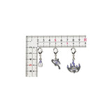 Litwick, Lampent, Chandelure - National Pokédex Metal Charm Keychain #607, #608, #609 - Authentic Japanese Pokémon Center Keychain 