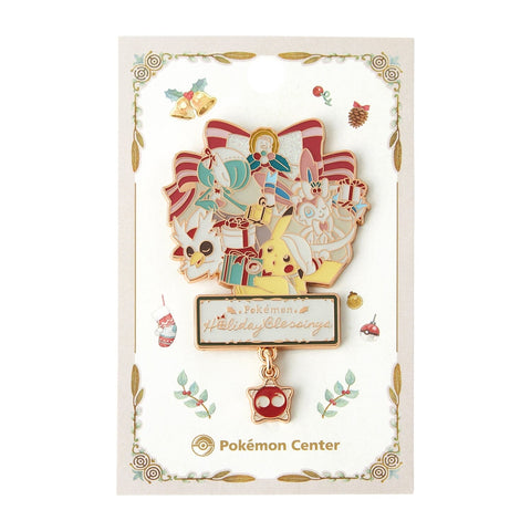 Logo Pin Pokémon Holiday Blessings - Authentic Japanese Pokémon Center Pin 