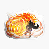 Luffy Metallic Sticker (Special move) - ONE PIECE - Authentic Japanese TOEI ANIMATION Sticker 
