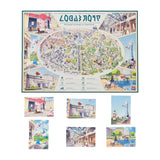 Lumiose City Map A2 Poster & Poster Cards (6) Set Pokémon LEGENDS Z-A - Authentic Japanese Pokémon Center Paper Products 