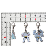 Machop, Machoke, Machamp - National Pokédex Metal Charm Keychain #066, #067, #068 - Authentic Japanese Pokémon Center Keychain 