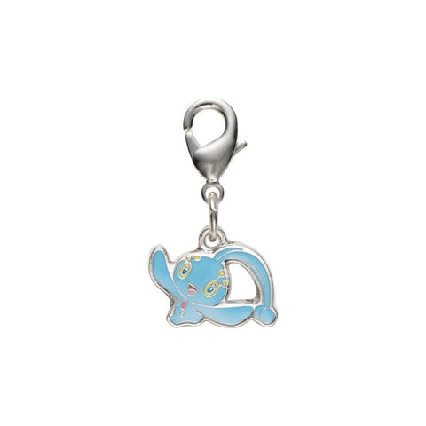 Manaphy - National Pokédex Metal Charm Keychain #490 - Authentic Japanese Pokémon Center Keychain 