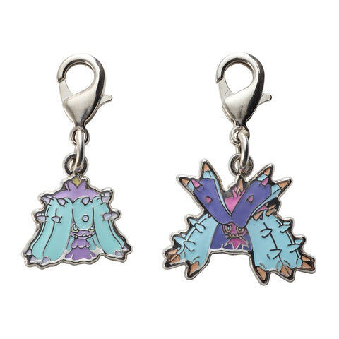 Mareanie, Toxapex - National Pokédex Metal Charm Keychain #747, #748 - Authentic Japanese Pokémon Center Keychain 