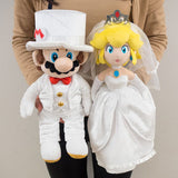 Mario And Peach (Wedding Style) Plush Set - Super Mario Odyssey - Authentic Japanese San-ei Boeki Plush 