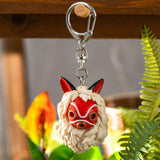 Mask and Kodama Keychain - Princess Mononoke - Authentic Japanese Benelic Keychain 