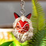 Mask and Kodama Keychain - Princess Mononoke - Authentic Japanese Benelic Keychain 