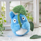 Medium Totoro Holding Leaf Fluffy Beanbag Plush - My Neighbor Totoro - Authentic Japanese Sun Arrow Plush 