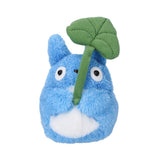 Medium Totoro Holding Leaf Fluffy Beanbag Plush - My Neighbor Totoro - Authentic Japanese Sun Arrow Plush 