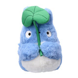Medium Totoro Holding Leaf Plush Friendly Encounter - My Neighbor Totoro - Authentic Japanese Sun Arrow Plush 