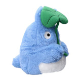 Medium Totoro Holding Leaf Plush Friendly Encounter - My Neighbor Totoro - Authentic Japanese Sun Arrow Plush 