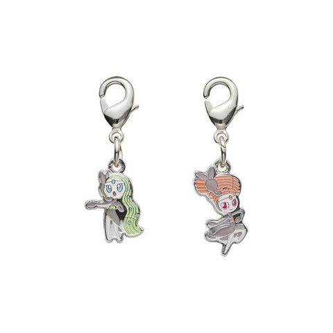 Meloetta - National Pokédex Metal Charm Keychain #648 - Authentic Japanese Pokémon Center Keychain 