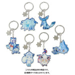 Metal Keyring Collection - Snowy Gathering (6Pcs/BOX) - Authentic Japanese Pokémon Center Keychain 