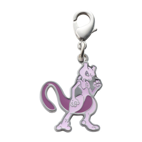 Mewtwo - National Pokédex Metal Charm Keychain #150 - Authentic Japanese Pokémon Center Keychain 