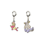 Mienfoo, Mienshao - National Pokédex Metal Charm Keychain #619, #620 - Authentic Japanese Pokémon Center Keychain 