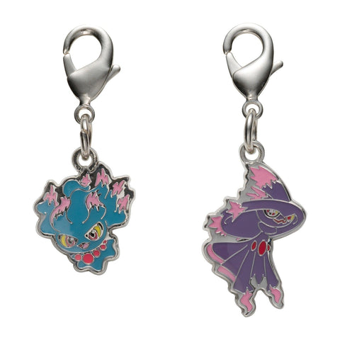 Misdreavus, Mismagius - National Pokédex Metal Charm Keychain #200, #429 - Authentic Japanese Pokémon Center Keychain 