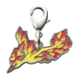 Moltres - National Pokédex Metal Charm Keychain #146 - Authentic Japanese Pokémon Center Keychain 