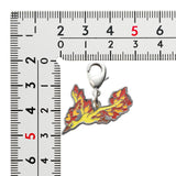 Moltres - National Pokédex Metal Charm Keychain #146 - Authentic Japanese Pokémon Center Keychain 