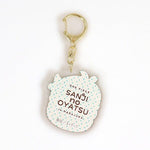 Momoo Pistachio Macaron Acrylic Keychain - SANJI no OYATSU - Authentic Japanese TOEI ANIMATION Keychain 