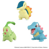 MONCOLLÉ Figure Set Johto Region's 3 Starters Pokémon 30th Anniversary - Authentic Japanese Takara Tomy Figure 