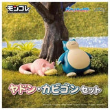 MONCOLLÉ Figure Set Slowpoke & Snorlax - Authentic Japanese Takara Tomy Figure 