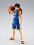 Monkey D. Luffy S.H.Figuarts Figure GOLDEN STATE WARRIORS ver. - ONE PIECE × NBA - Authentic Japanese Bandai Namco Figure 