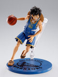 Monkey D. Luffy S.H.Figuarts Figure GOLDEN STATE WARRIORS ver. - ONE PIECE × NBA - Authentic Japanese Bandai Namco Figure 