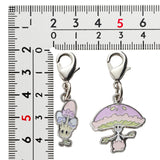 Morelull, Shiinotic - National Pokédex Metal Charm Keychain #755, #756 - Authentic Japanese Pokémon Center Keychain 