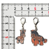 Mudbray, Mudsdale - National Pokédex Metal Charm Keychain #749, #750 - Authentic Japanese Pokémon Center Keychain 