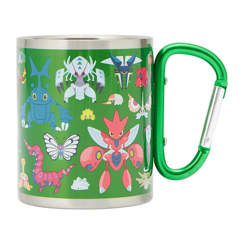 Mug With Carabiner - BUG OUT! - Authentic Japanese Pokémon Center Mug (steel) 