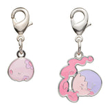Munna, Musharna - National Pokédex Metal Charm Keychain #517, #518 - Authentic Japanese Pokémon Center Keychain 