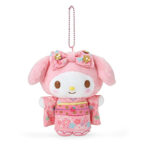 My Melody Mascot Plush Keychain (Kimono) - Sanrio Characters - Authentic Japanese Sanrio Mascot Plush Keychain 