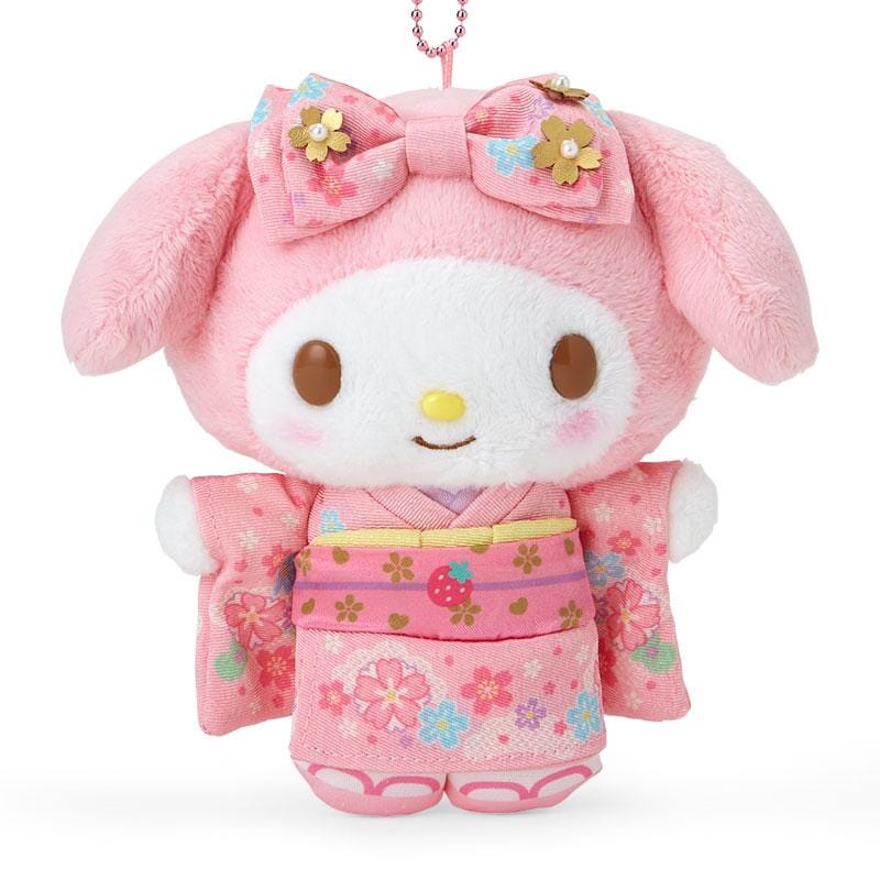 My Melody Mascot Plush Keychain Kimono Sanrio Characters my-melody-mascot-plush-keychain-kimono-sanrio-characters