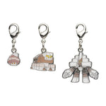 Nacli, Naclstack, Garganacl - National Pokédex Metal Charm Keychain #932, #933, #934 - Authentic Japanese Pokémon Center Keychain 