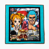 Nami & Franky Hand Towel - Mugiwara Space - ONE PIECE - Authentic Japanese TOEI ANIMATION Towel (cotton) 