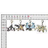 Necrozma, Dusk Mane Necrozma, Dawn Wings Necrozma, Ultra Necrozma - National Pokédex Metal Charm Keychain #800 - Authentic Japanese Pokémon Center Keychain 