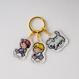 Ness & Pockey & King Acrylic Keychain - EarthBound - Authentic Japanese Hobonichi Keychain 