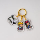 Ness & Pockey & King Acrylic Keychain - EarthBound - Authentic Japanese Hobonichi Keychain 