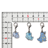 Nidoran♀, Nidorina, Nidoqueen - National Pokédex Metal Charm Keychain #029, #030, #031 - Authentic Japanese Pokémon Center Keychain 